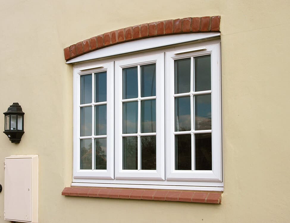 Classic white uPVC casement window