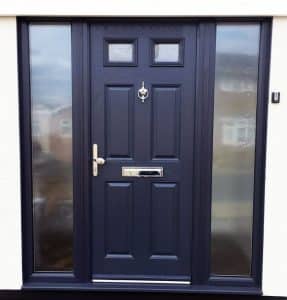 Black front composite door