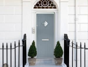 Modern grey composite front door