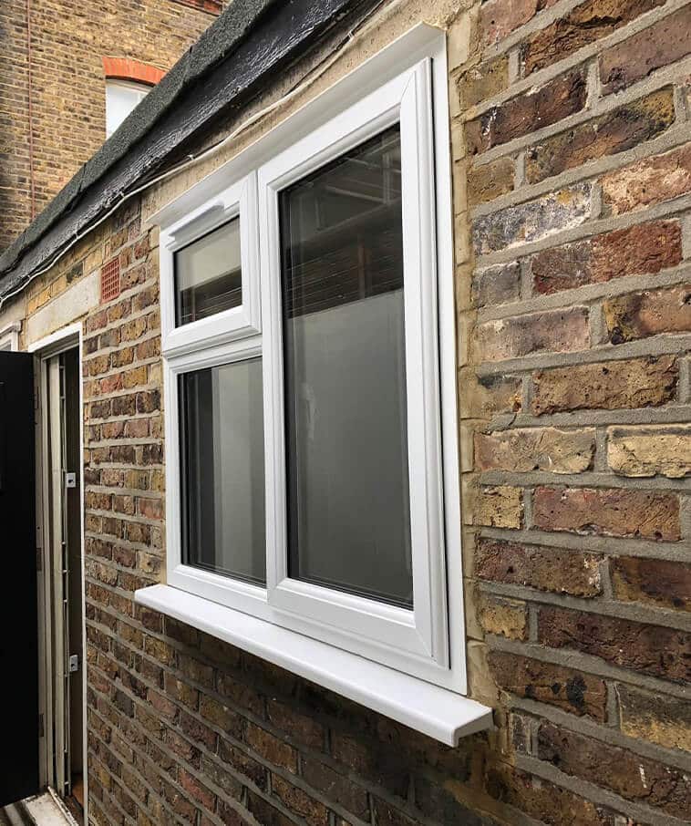 White upvc casement windows