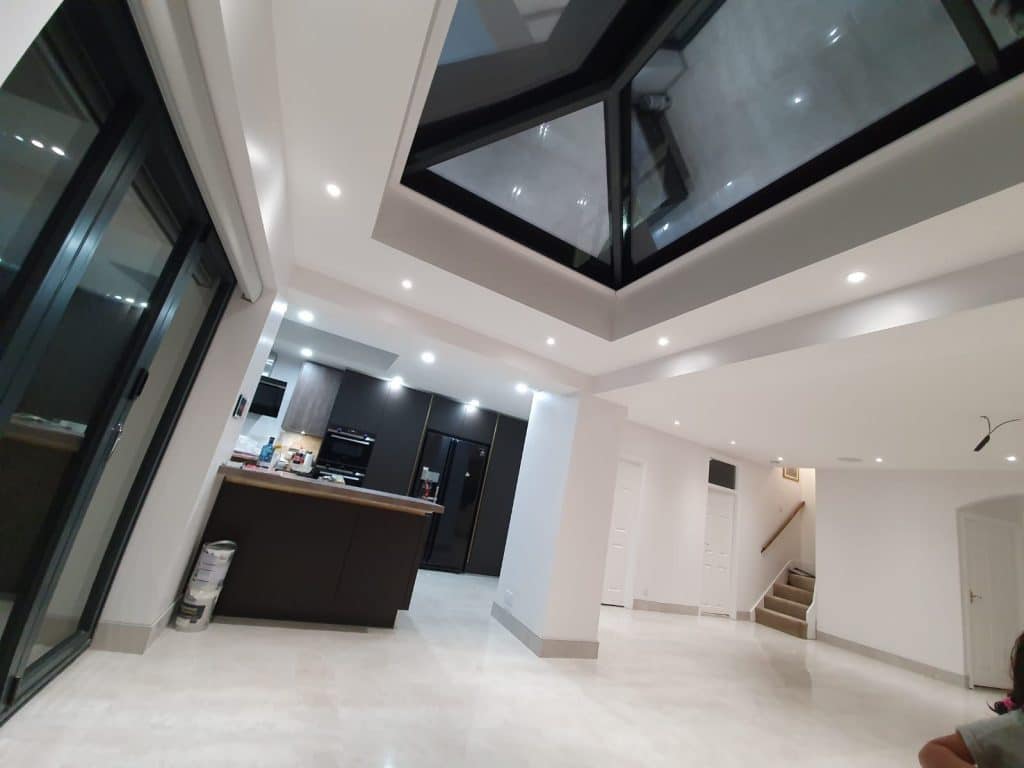 Orangery-interior-with-black-lantern-roof