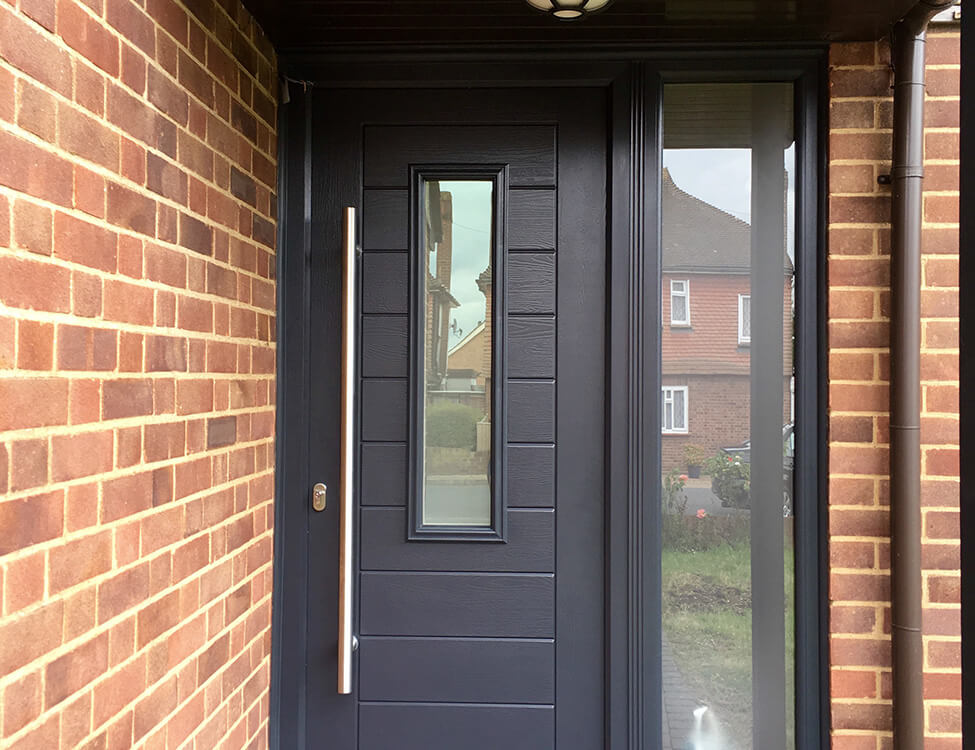 black and grey composite doors buckhurst hill