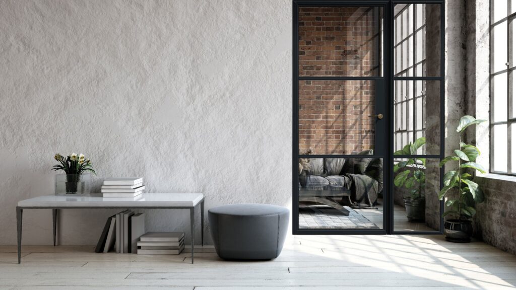 AluSpace Hinged Door Home-in-grey